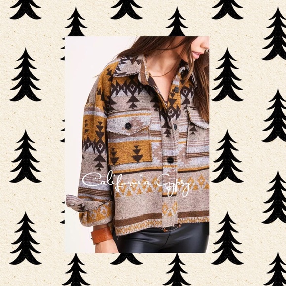 Aztec Western Distressed Jacket - Picture 3 of 5